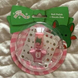 Squishmallows Green and Pink Nail Polish & Decals Set